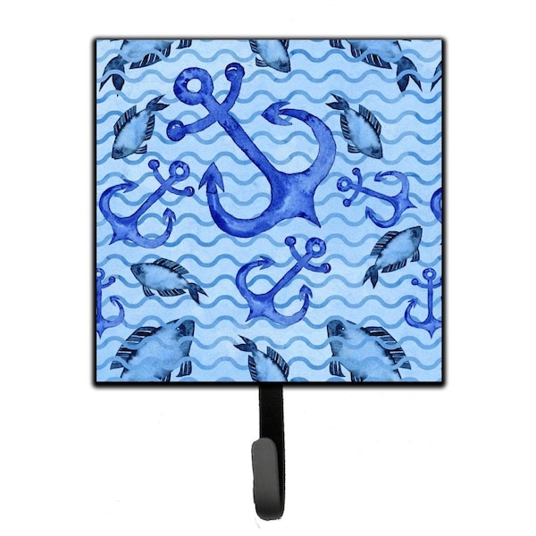 Micasa Beach Watercolor Anchors & Fish Leash or Key Holder4.25 x 1 x 7 in. MI229139 - main